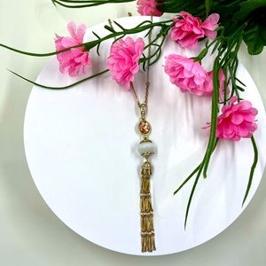 Pink Crystal Tassel Vintage Choker Style Necklace